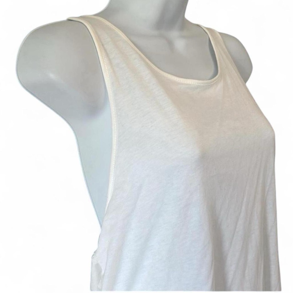 Sporty Preppy Activewear Fabletics White Strappy Athleisure Tank Top - Picture 3 of 6